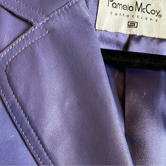 Pamela McCoy Purple Leather Jacket Largee - Picture 4 of 5